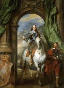 Anthony Van Dyck Charles I with M. de St Antoine painting
